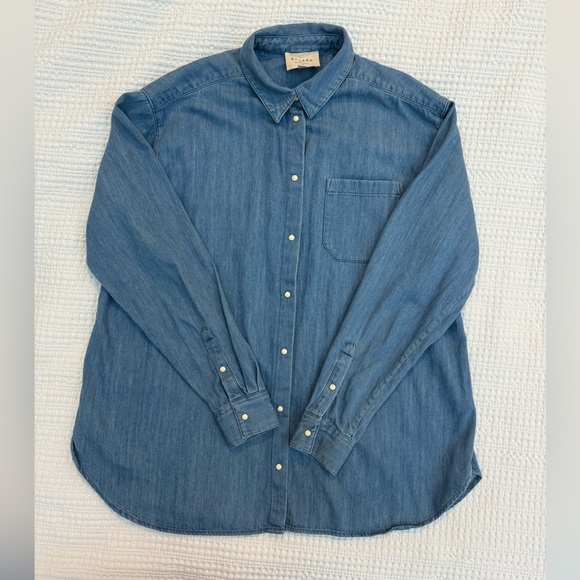Sezane Max shirt in deep blue size 34 - Picture 4 of 5